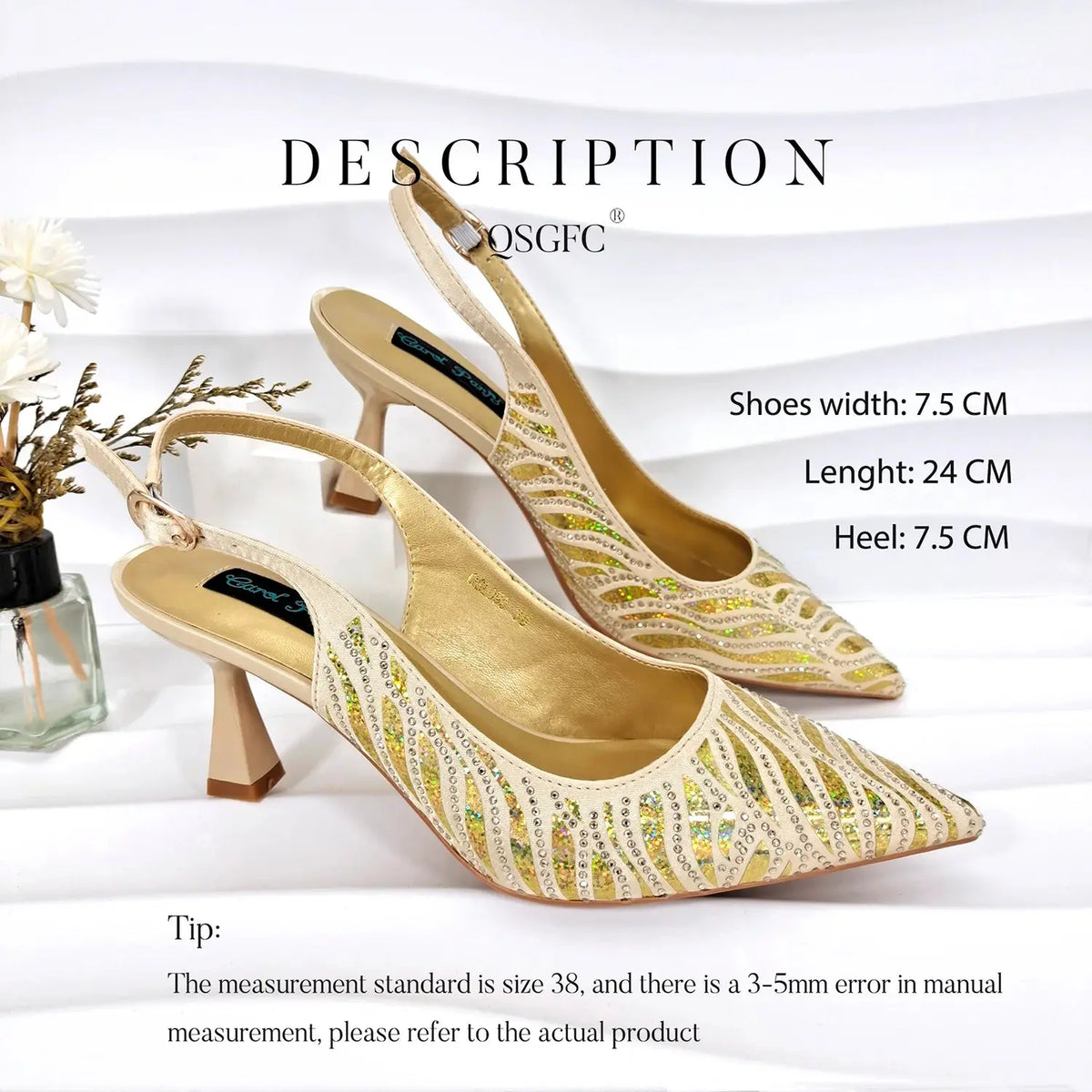 Golden Gala Nights Heels & Clutch Set