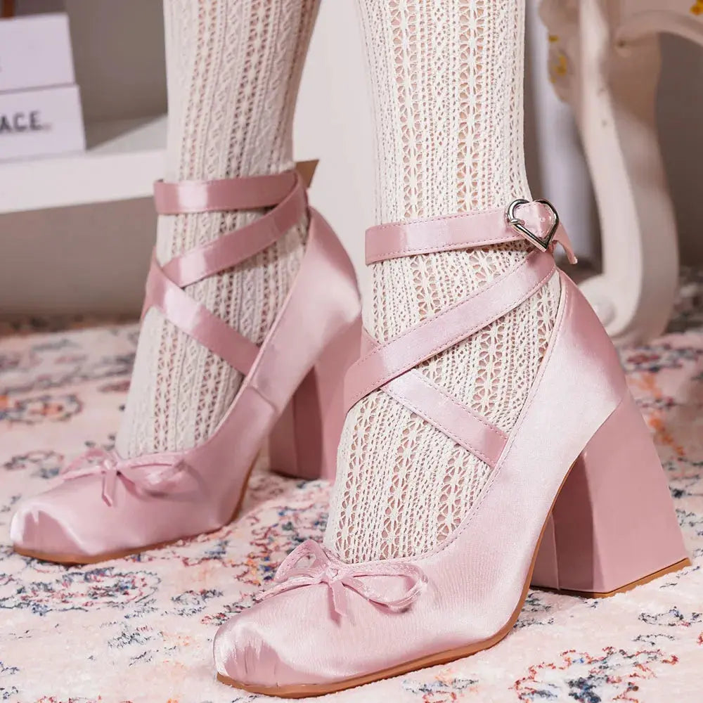 Blush Satin Heels: Dance Through Your Daydreams