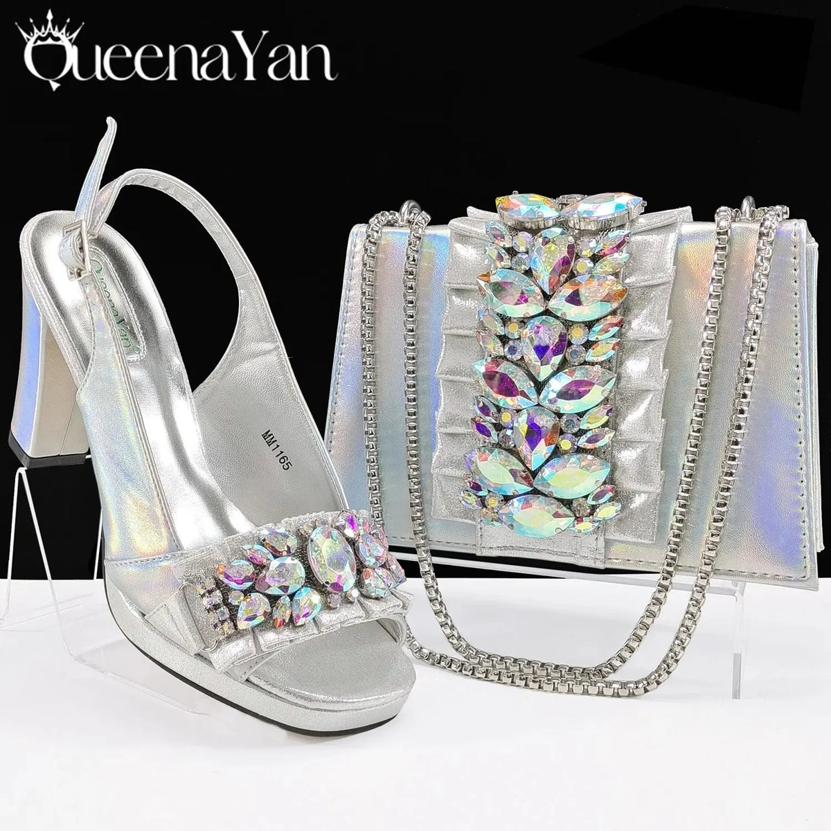 Enchanting Emerald Heels & Bag Set: Radiate Confidence