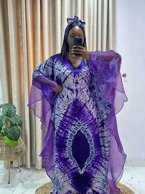 Ankara-Inspired Kaftan Maxi Dress