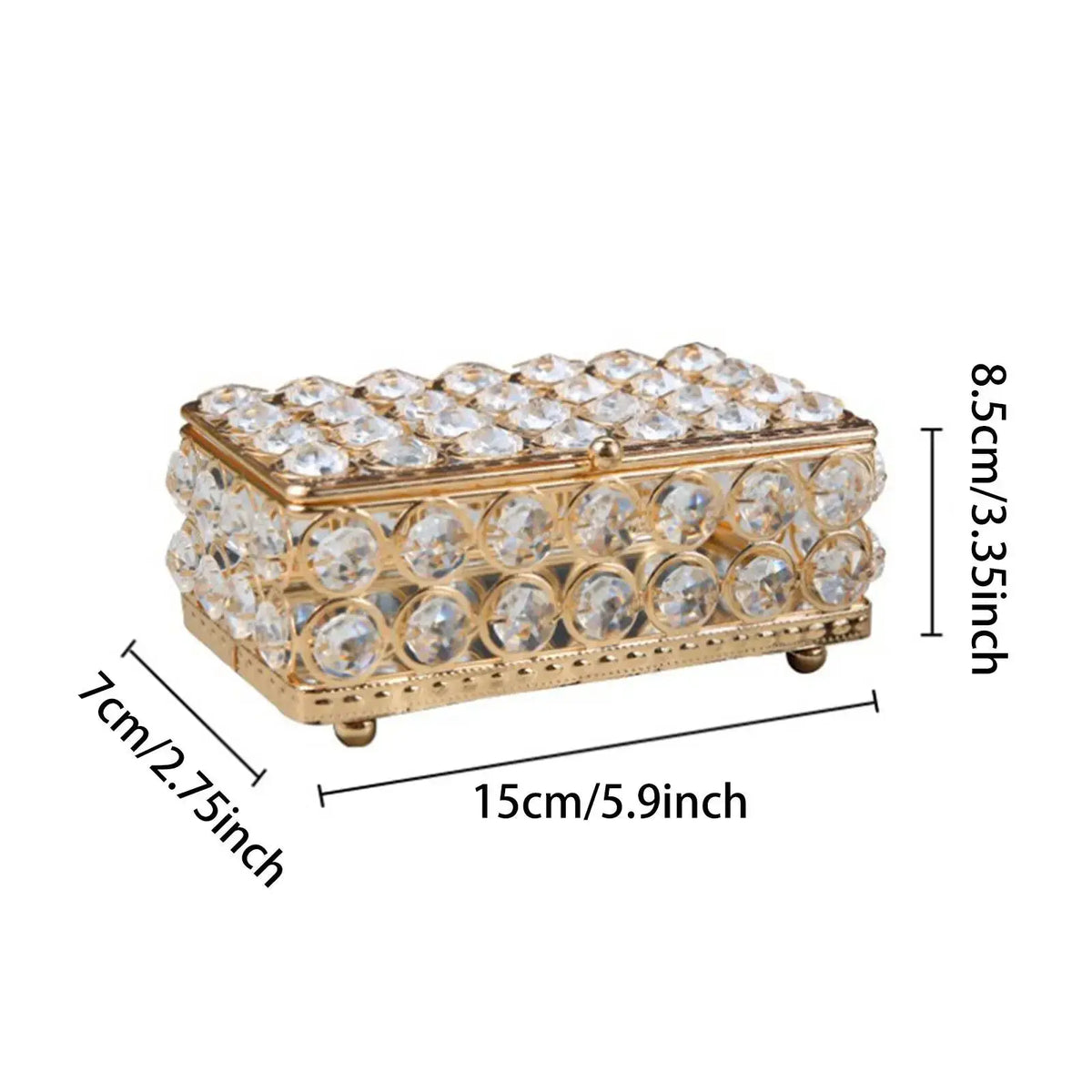 Mirrored Metal Jewelry & Keepsake Box