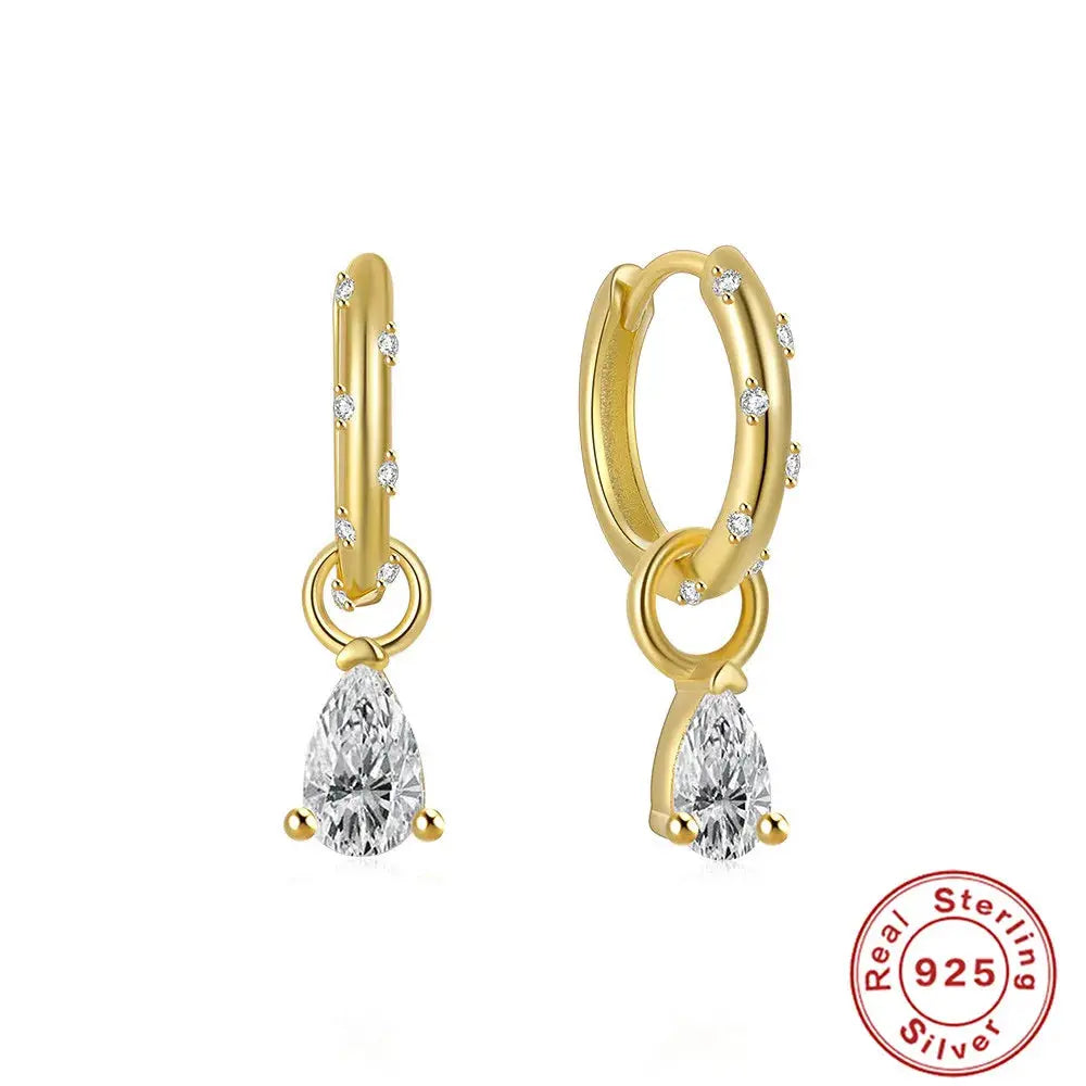 Captivate with Silver Zircon Drop Earrings
