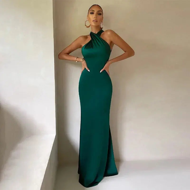 Halter Backless Mermaid Gown