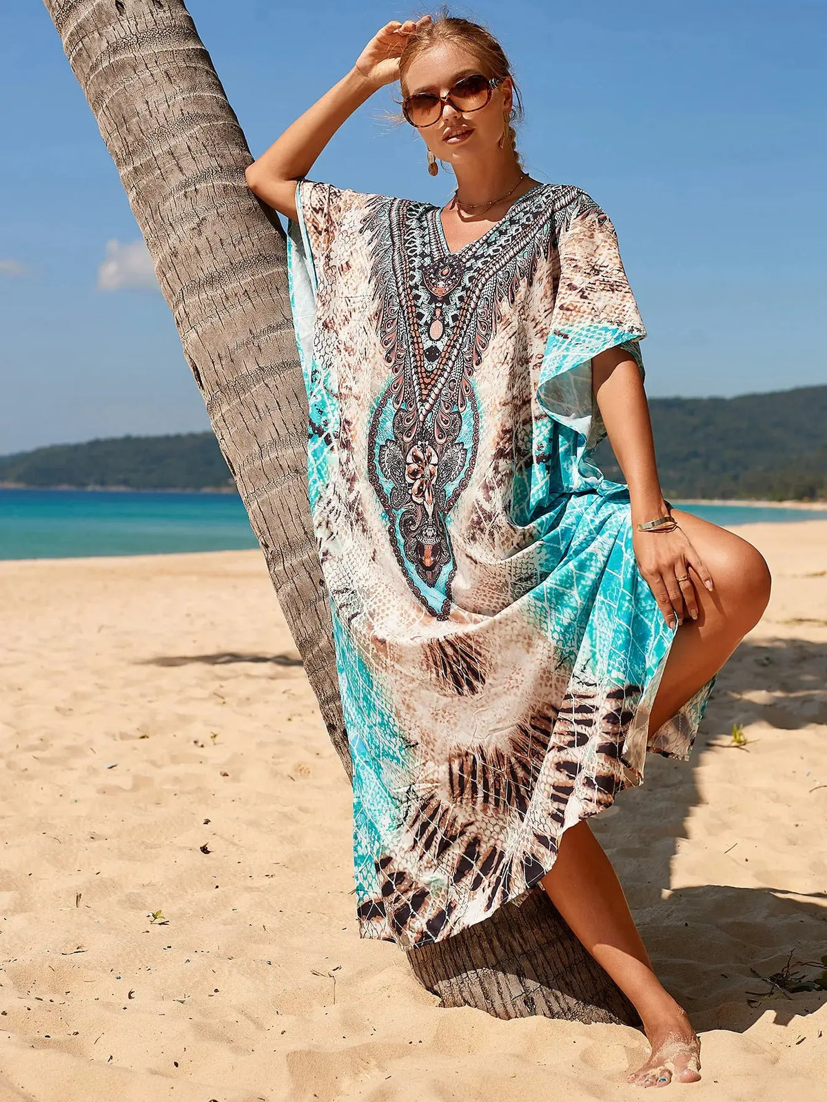 Breeze Whisper V-Neck Kaftan