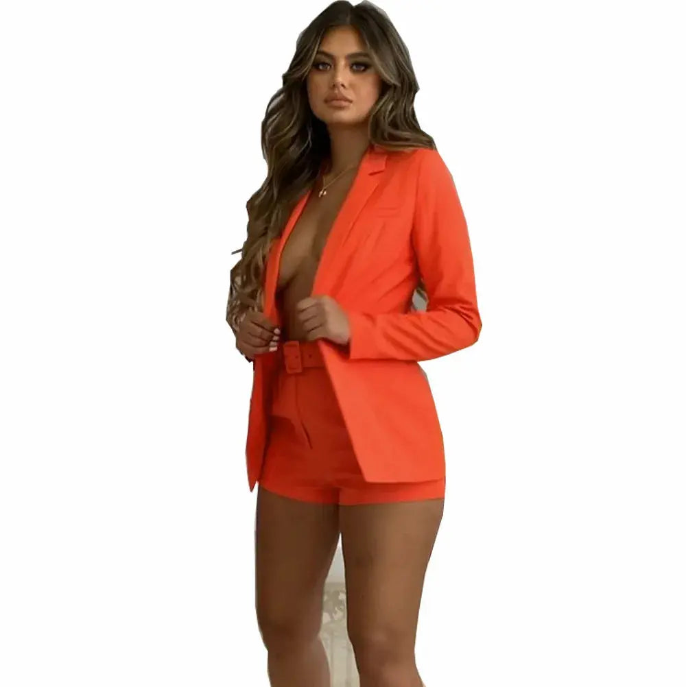 Chic Blazer & Shorts Set