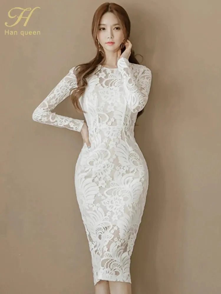 The Livia Lace Midi Dress