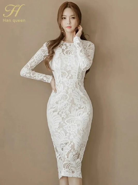 The Livia Lace Midi Dress