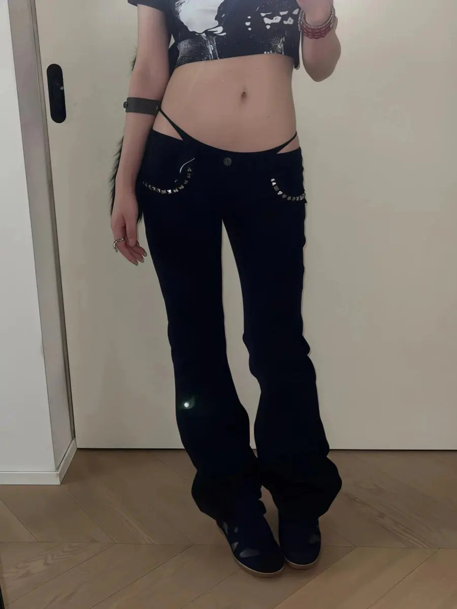 Midnight Whisper High-Stretch Flared Jeans