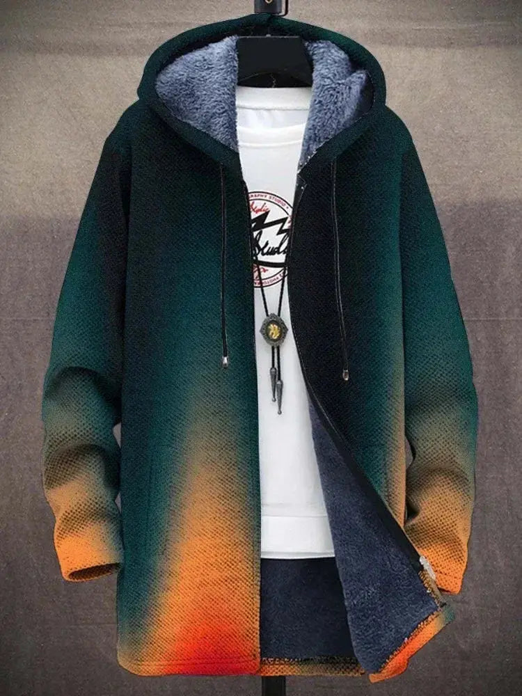 Gradient Graphic Winter Coat