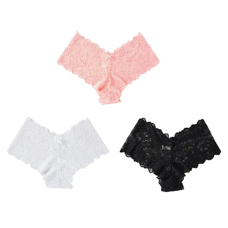 Lace Briefs — 3-Piece Set