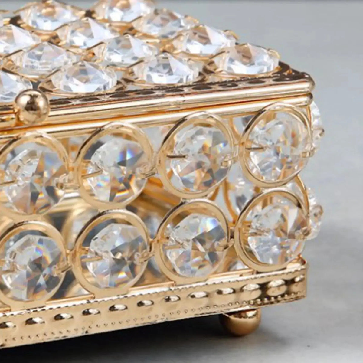 Mirrored Metal Jewelry & Keepsake Box