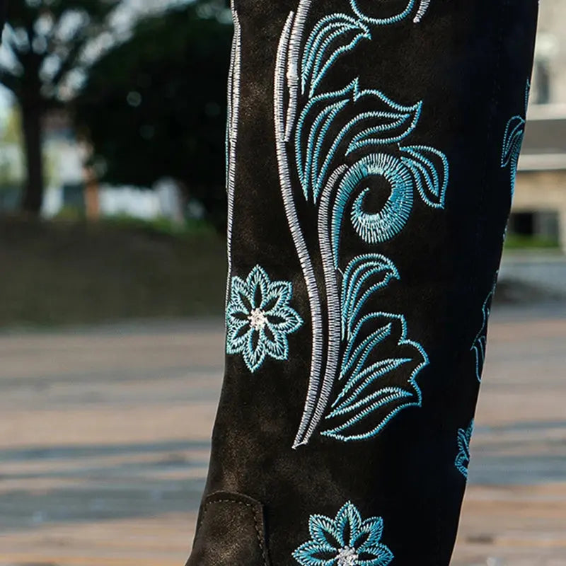 Embroidered Western Cowboy Boots