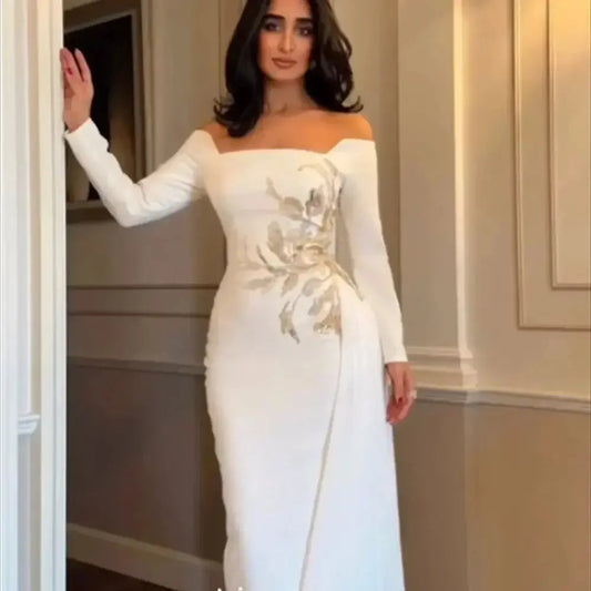 Captivate the Gala: Satin Gown with a Sweep Train