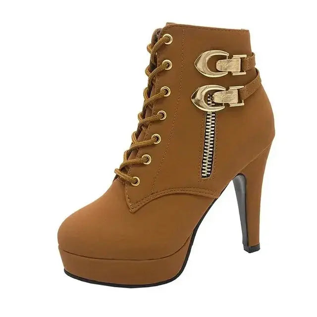 Glitter Ankle Boots - Sparkle High Heel Booties
