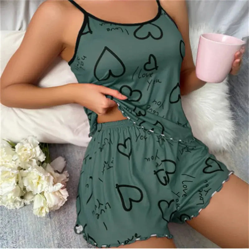 Soft Heart Pajamas Set: Dream Lavishly
