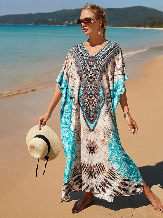 Breeze Whisper V-Neck Kaftan