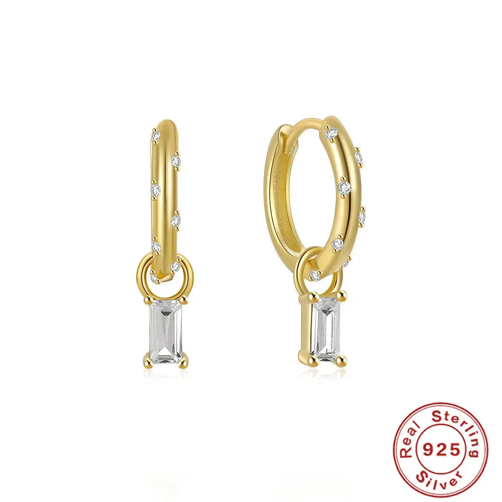 Captivate with Silver Zircon Drop Earrings
