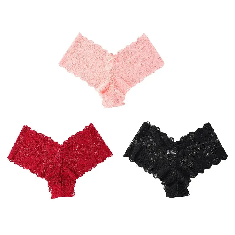 Lace Briefs — 3-Piece Set