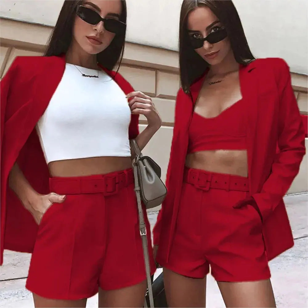 Chic Blazer & Shorts Set