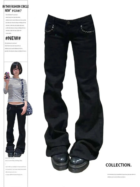 Midnight Whisper High-Stretch Flared Jeans