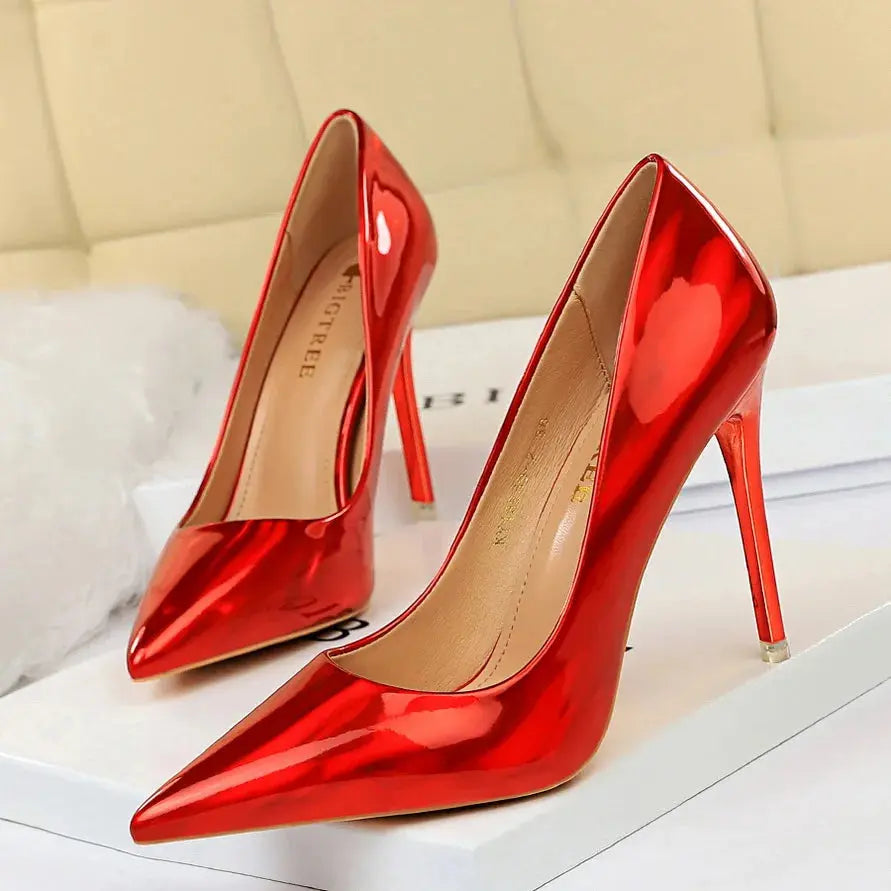 Captivate the Room in Lustrous Stiletto Pumps