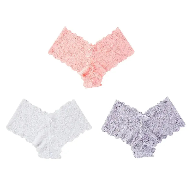 Lace Briefs — 3-Piece Set