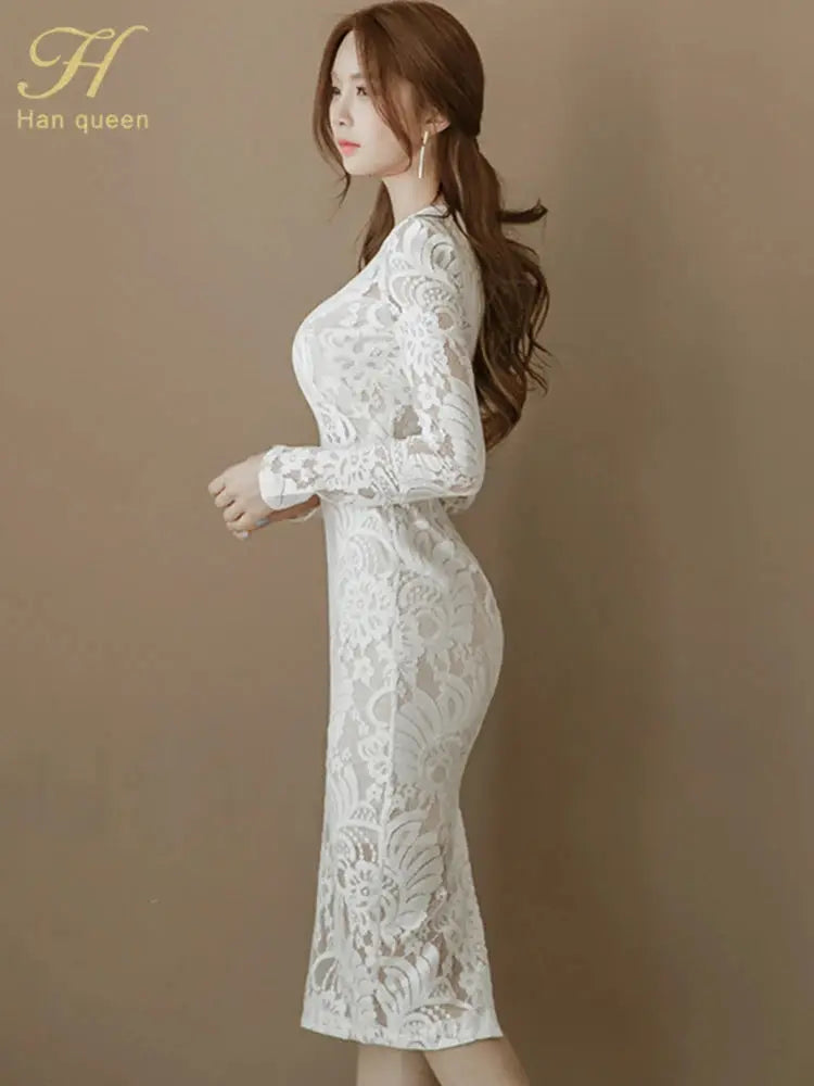 The Livia Lace Midi Dress