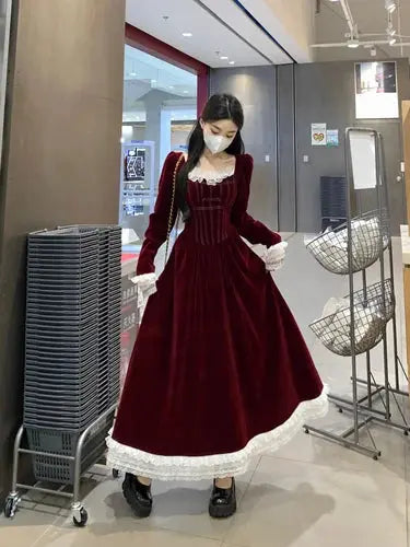 Midnight Whispers Velvet Dress