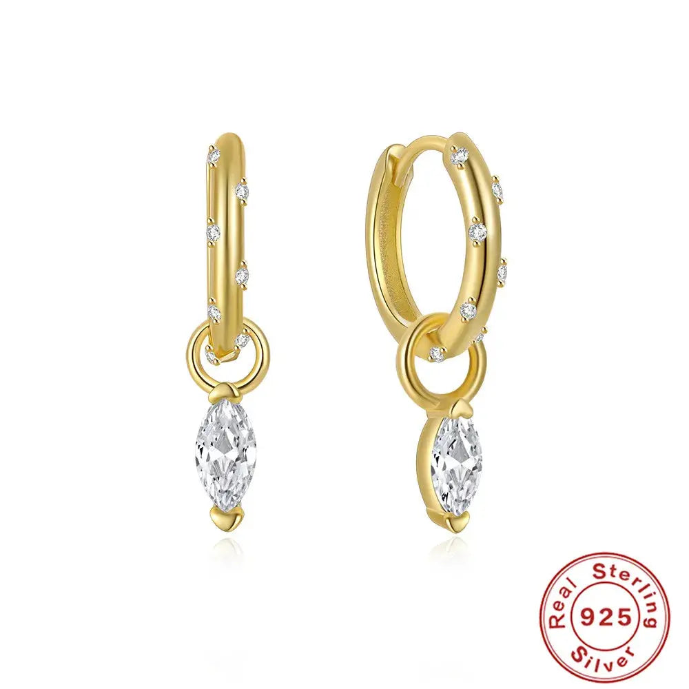 Captivate with Silver Zircon Drop Earrings