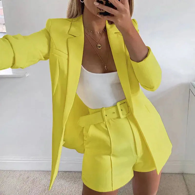Chic Blazer & Shorts Set