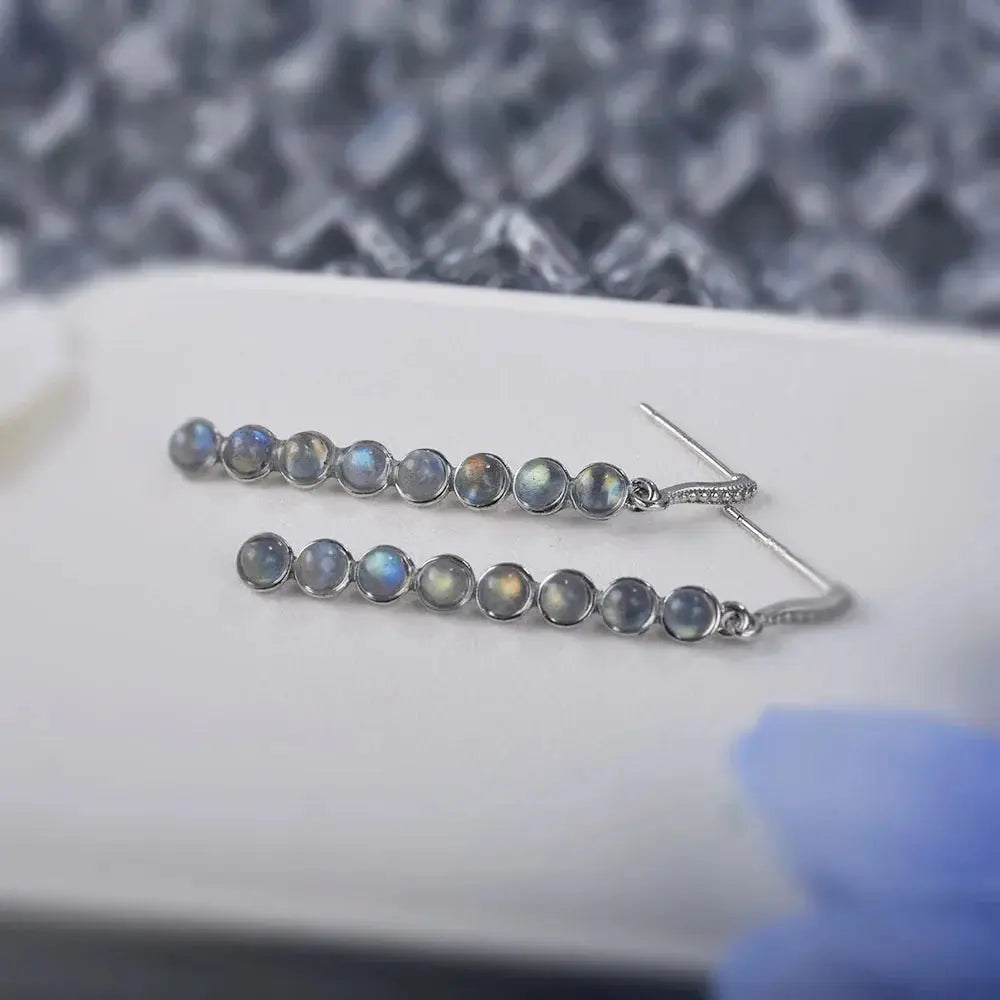 Labradorite Sterling Silver Drop Earrings