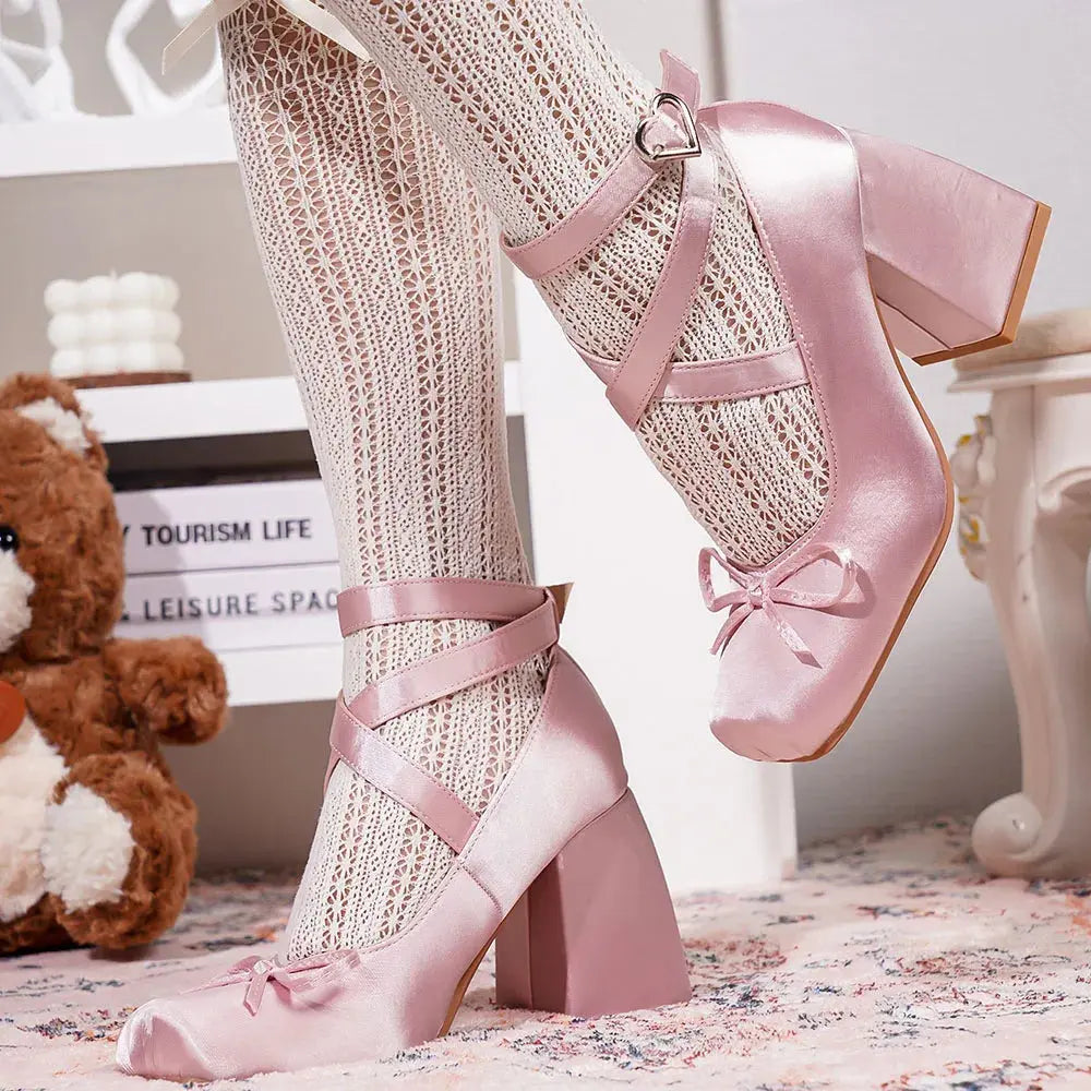 Blush Satin Heels: Dance Through Your Daydreams