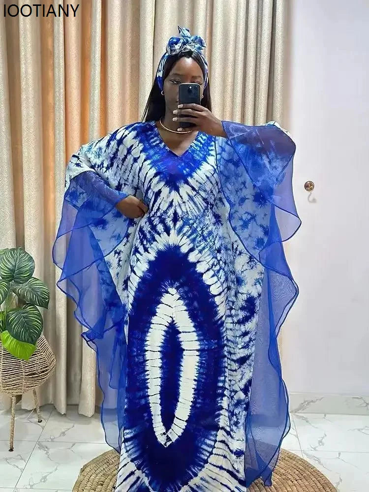 Ankara-Inspired Kaftan Maxi Dress