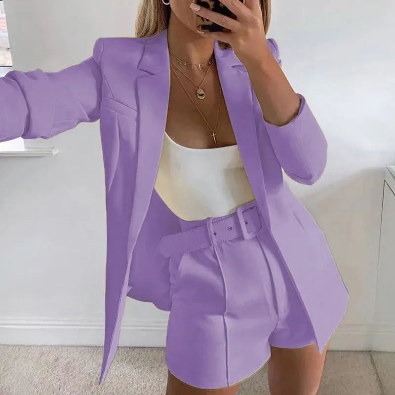 Chic Blazer & Shorts Set