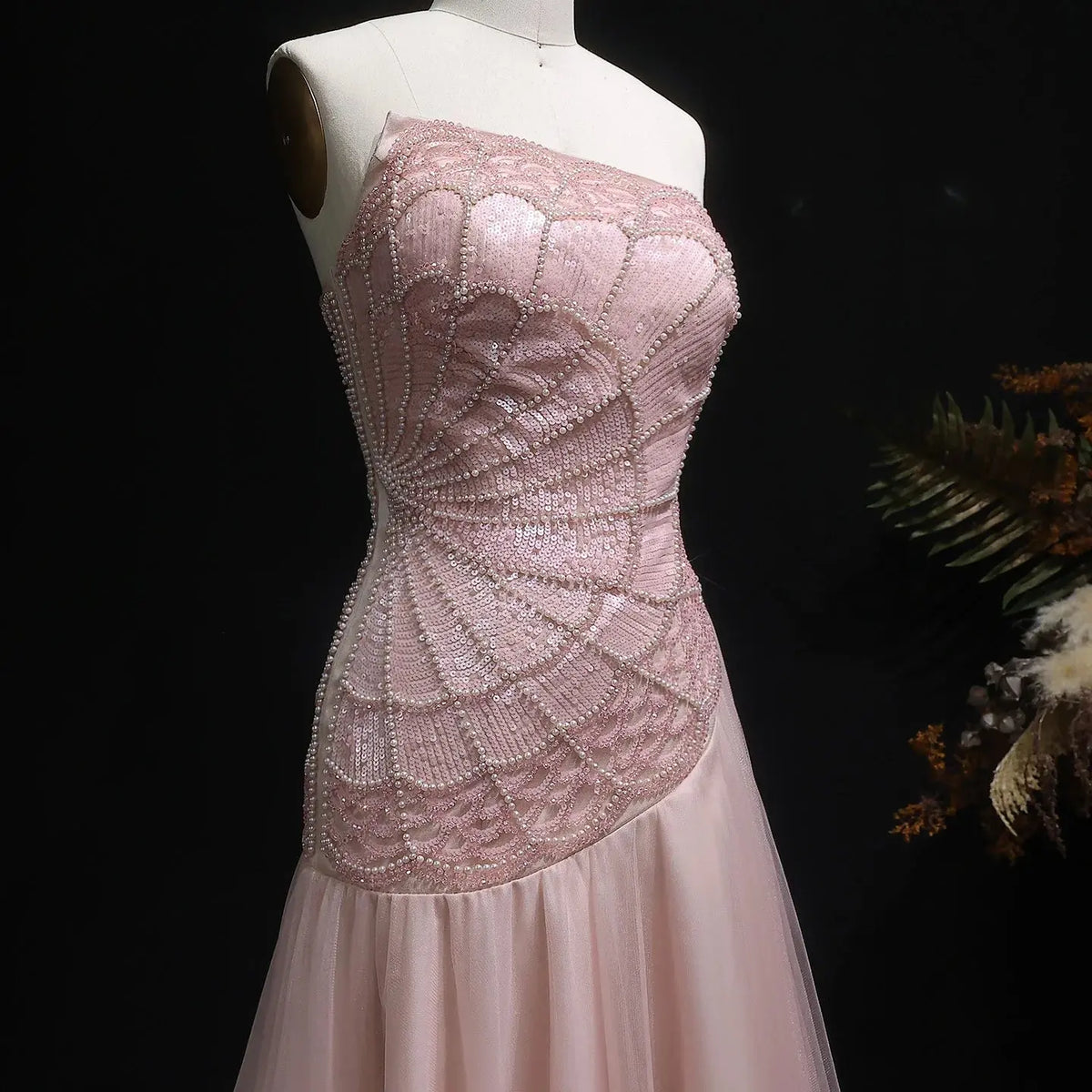 Enchanting Blush Gown: Turn Heads at Every Gala