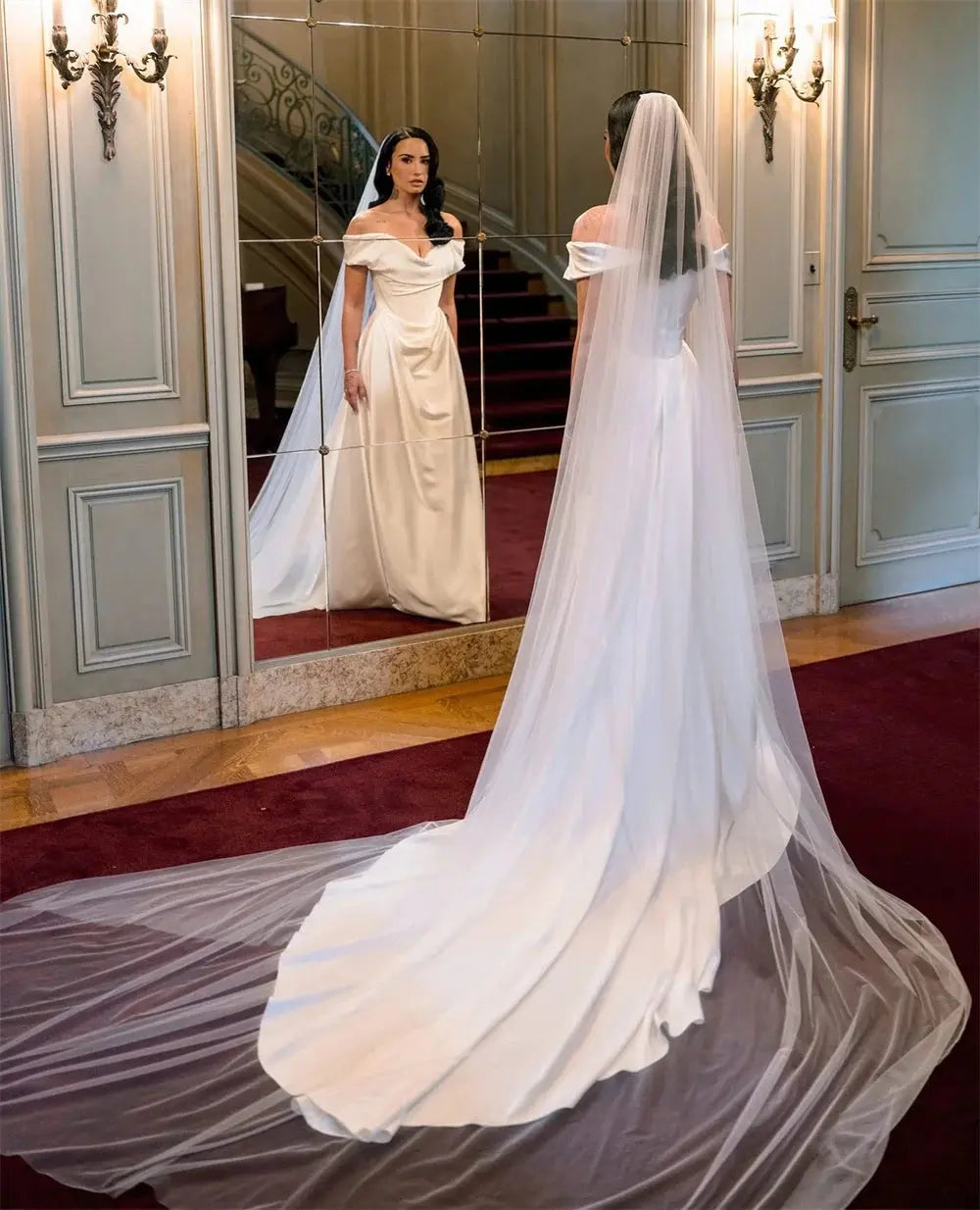 Whisper of Elegance Off-Shoulder Wedding Gown