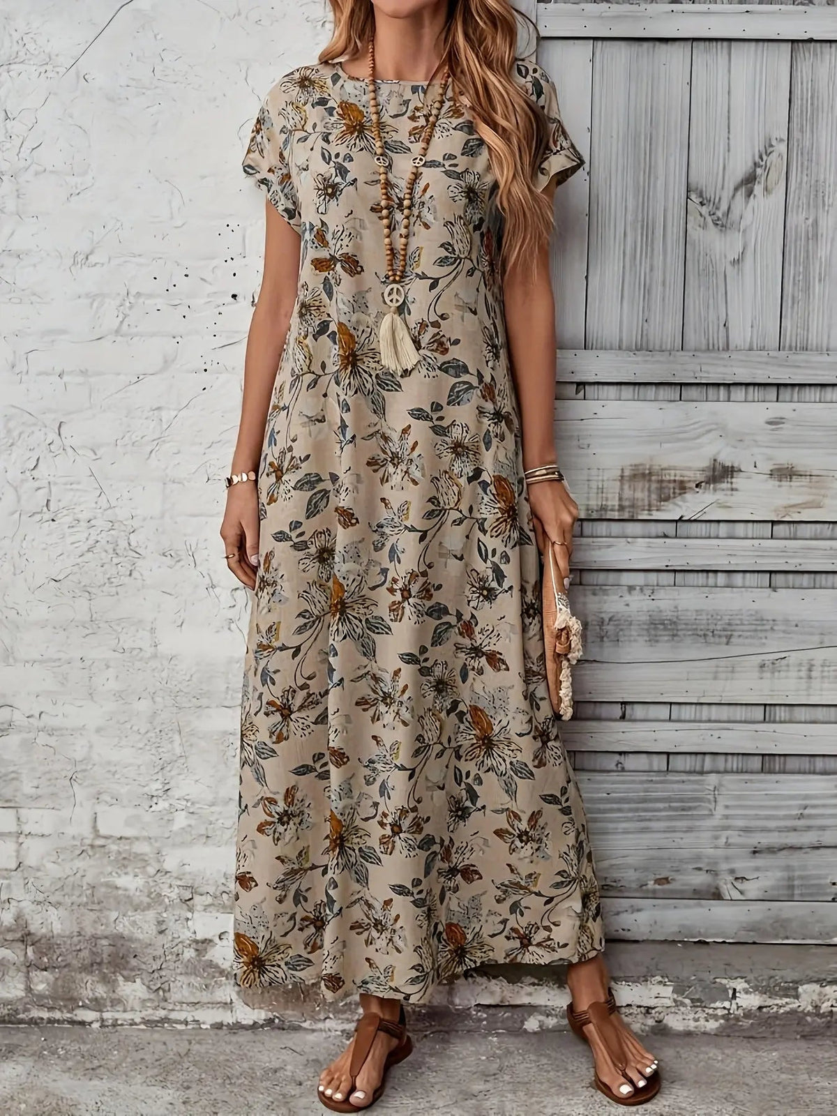 Floral Stretch-Blend Summer Dress