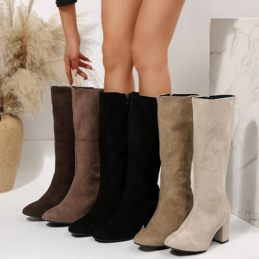 Over-the-Knee Block-Heel Boots
