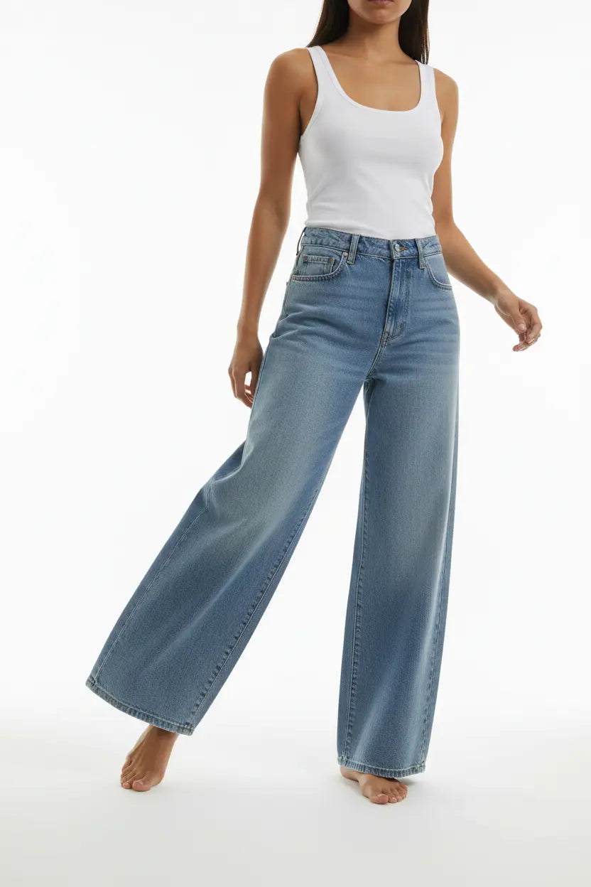 Sunlit Mornings Wide-Leg Jeans: Breathe and Flow